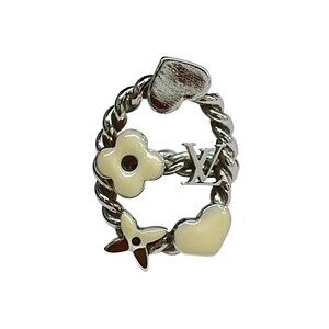 LOUIS VUITTON Berg Sweet Monogram Ring M65466 Silver Cream - Unconfirmed Ring